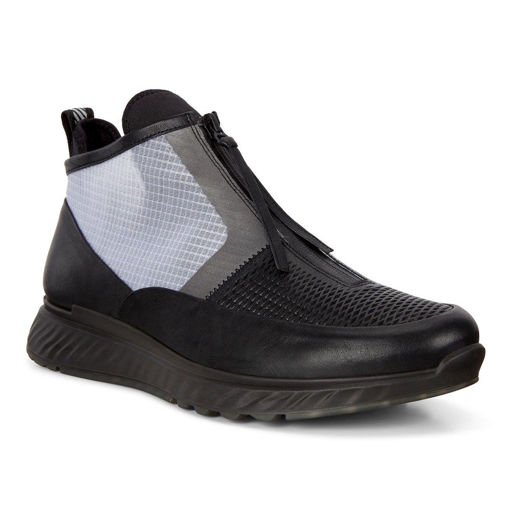 ECCO Mens Sneakers Black - St.1 Ankles - VHE-082197